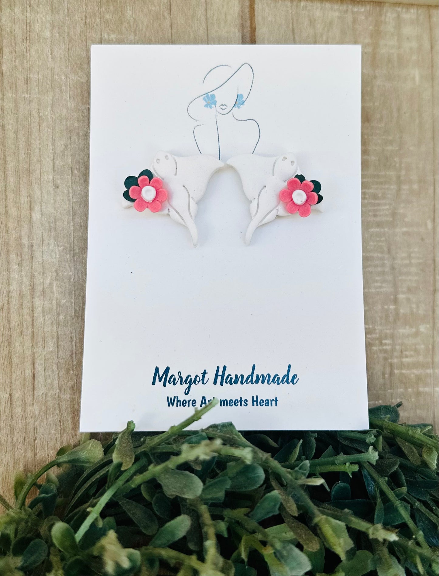 Stingray Stud Earrings (Design B)