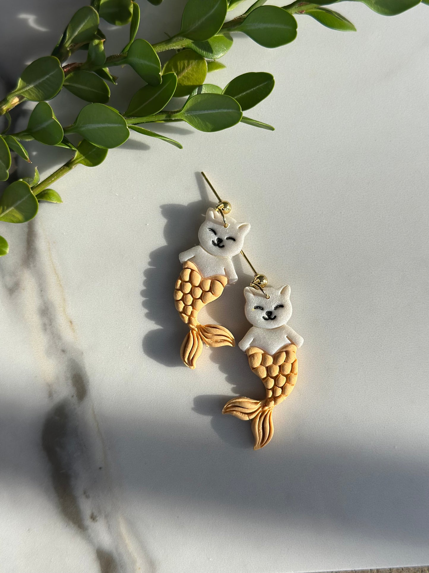 Mermaid Cat Earrings