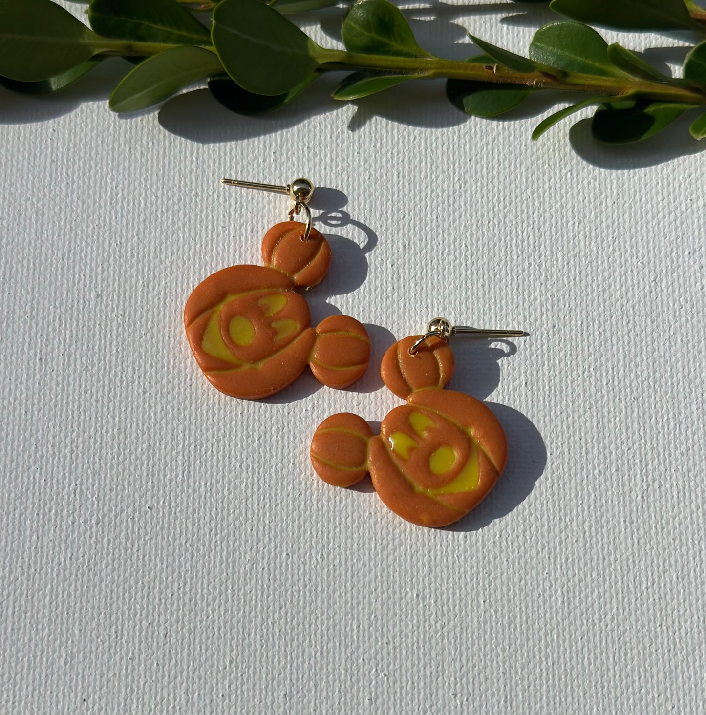 Mouse Head Pumpkin Earrings