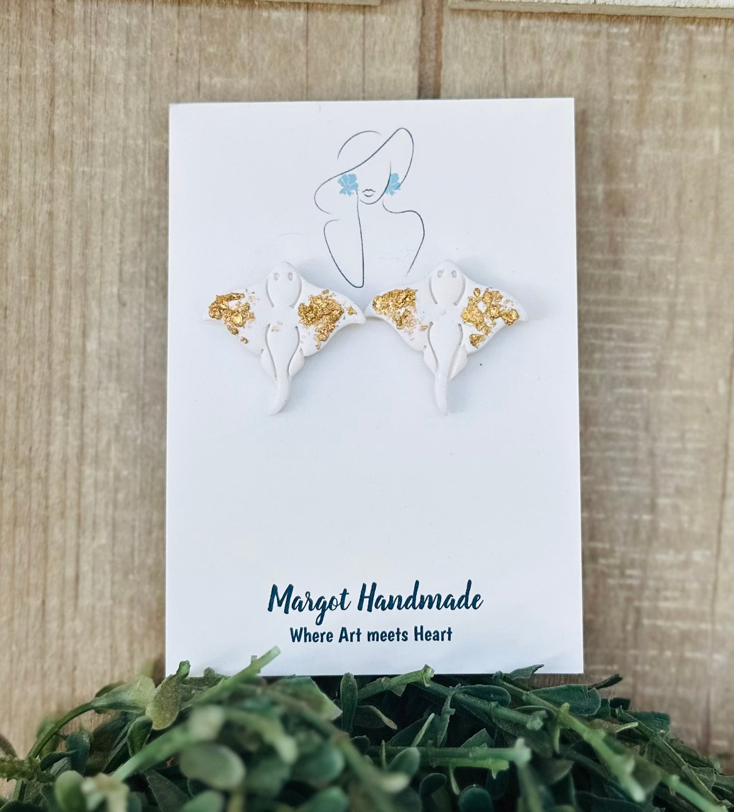 Stingray Stud Earrings (Design A)