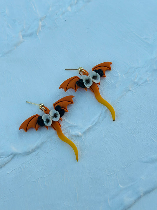 Red/Yellow Ombre Dragon Earrings