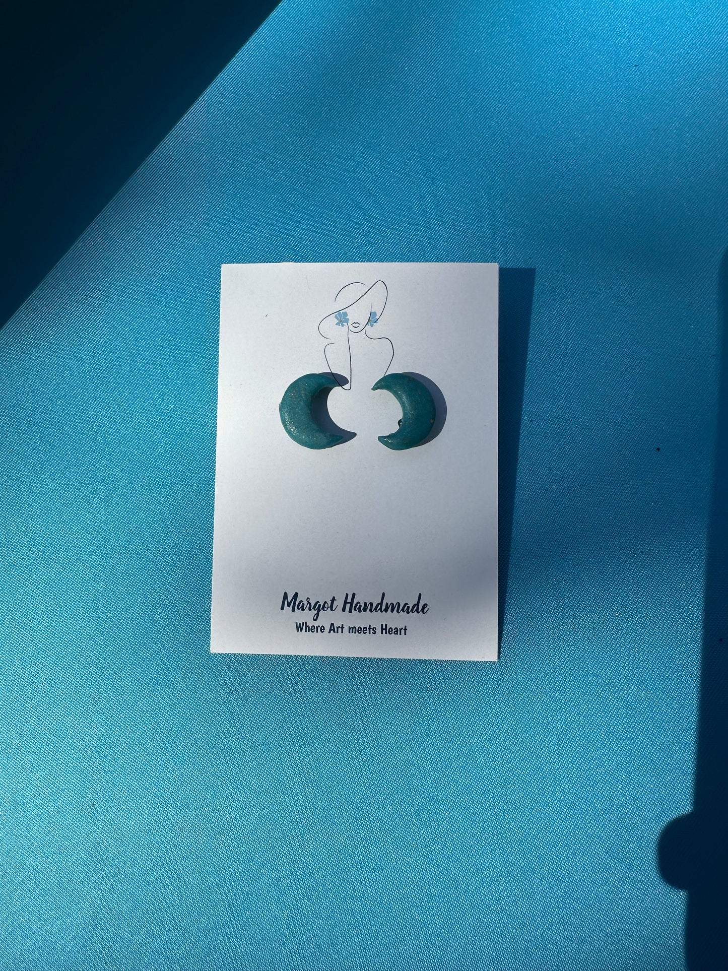 Moon Studs (Green)
