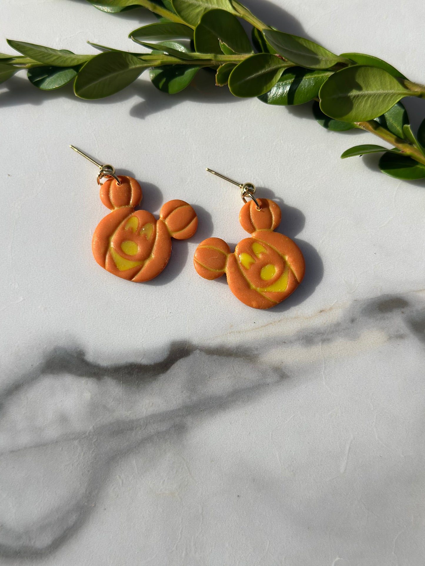 Mouse Head Pumpkin Earrings